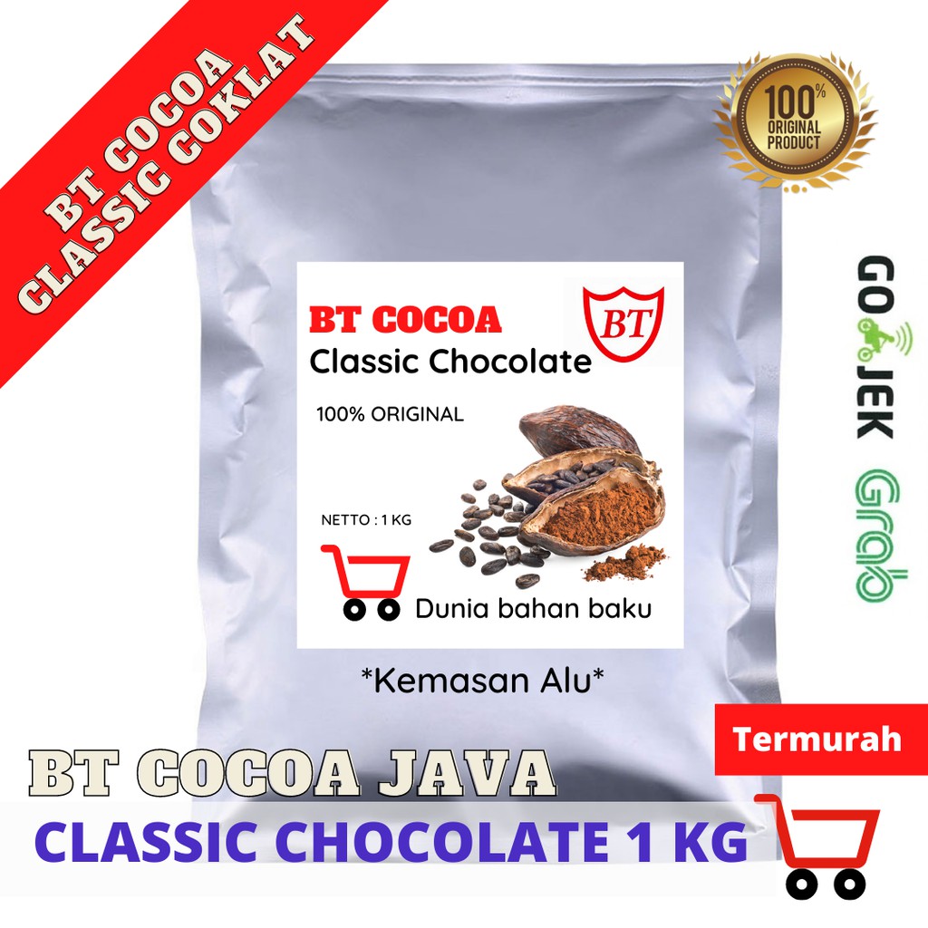 BT COCOA JAVA CLASSIC POWDER BT 1000 A 1 kg coklat ASLI