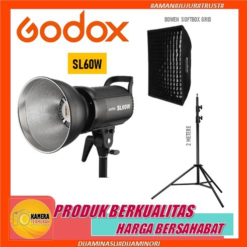 GODOX SL-60W VIDEO LED BOWENS MOUNT SL60W LAMPU STUDIO - GODOX SL 60 W - GODOX SL60 W