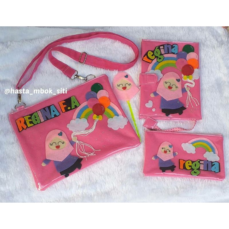 

paket sling bag ngaji, sampul+tuding ngaji, tempat pensil