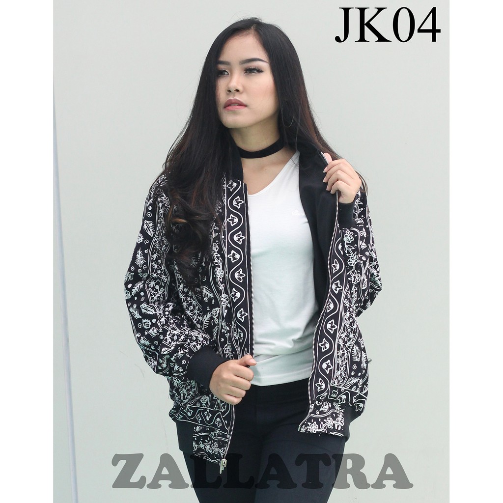 Jaket Bomber Batik Asli Jambi Berkualitas - Zallatra JK04