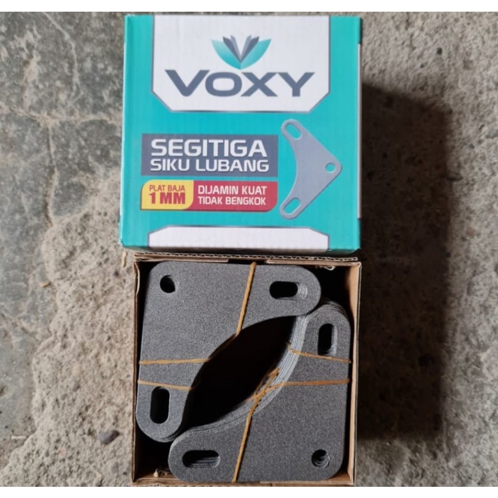 PLAT SEGITIGA SIKU LOBANG LUBANG 4X4 TEBAL 1MM &quot;VOXY&quot; RAK