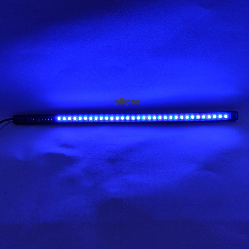 Lampu LED Strobo Strip 32cm Fleksibel Banyak Mode Welcome Warna Biru