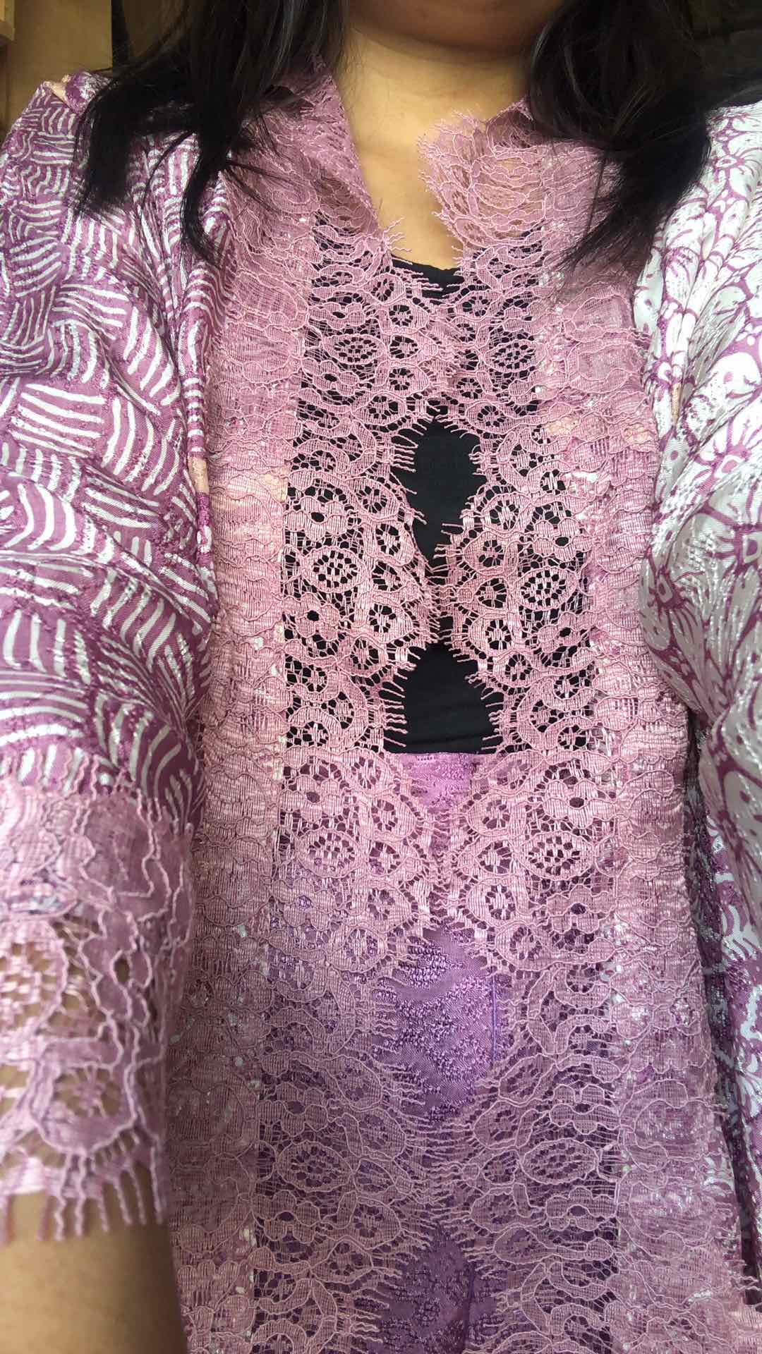 Zayba Set Batik Viscose Lace / Outer Batik With Lace / Set Batik