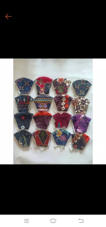 Masker Kain Batik Anak