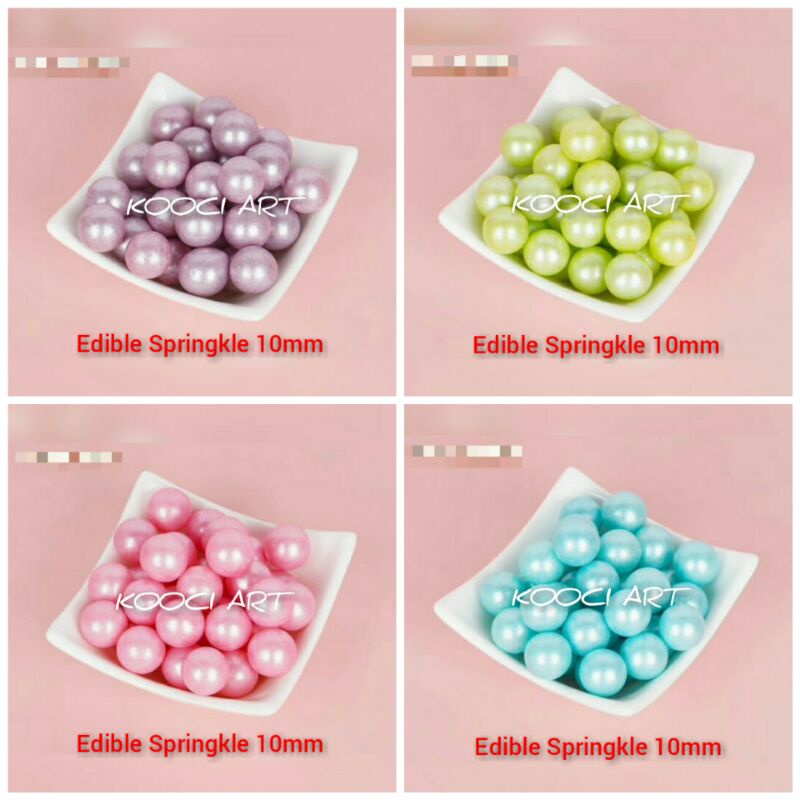 

Edible springkle 10mm/cake topping/gula mutiara/bahan dekorasi kue