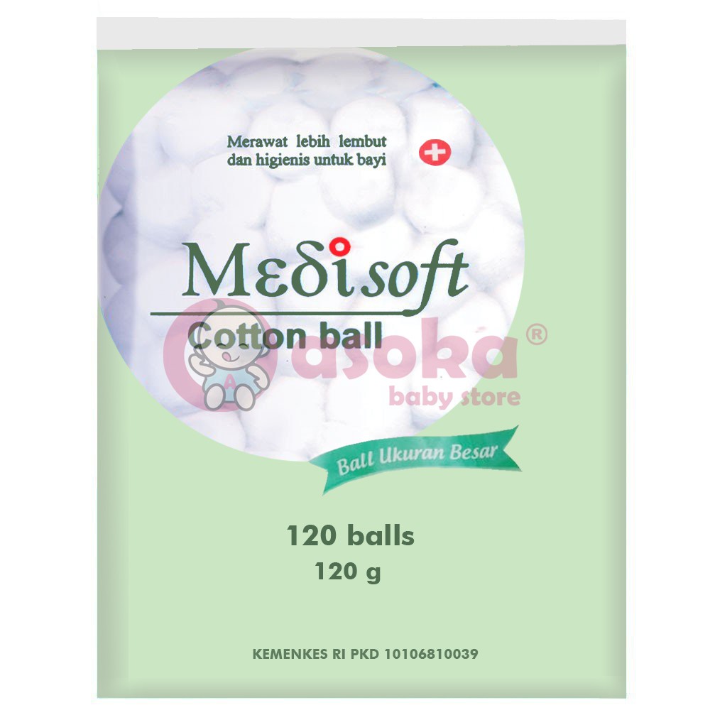 Kapas Bulat Medisoft Cotton Ball isi 120 120g ASOKA