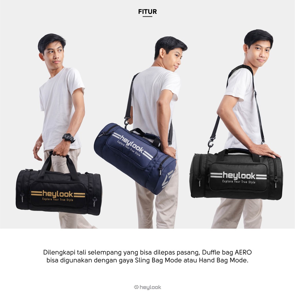 HEYLOOK Project - Tas Olahraga Tas Gym Tas Fitness Pria Duffle Bag AERO Tas Mudik Tas Pulang Kampung