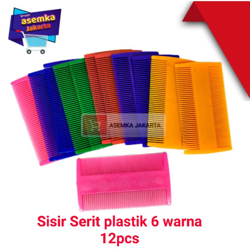 Sisir Serit Saku Enam warna Produk Lestari grosir 12pcs