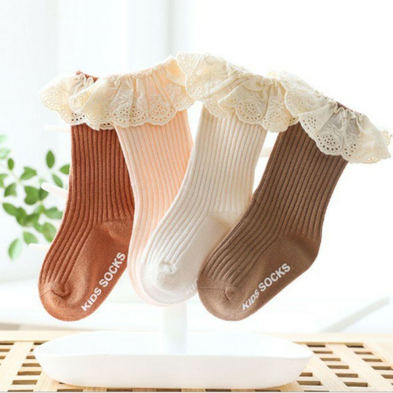 Kaos Kaki Panjang Bayi Baby Newbrown Perempuan Laki Laki  Korea