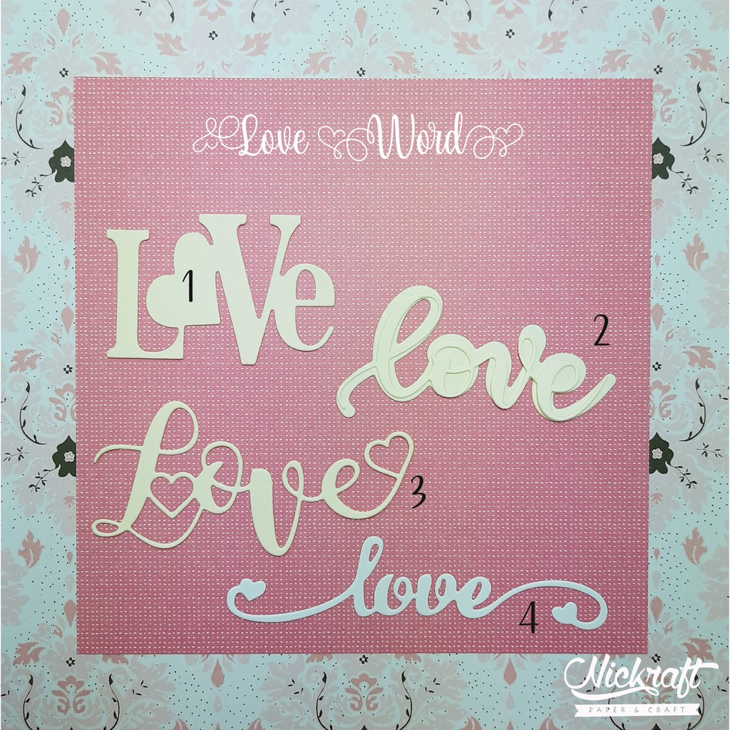 

LOVE WORD - BAHAN SCRAPBOOK TULISAN