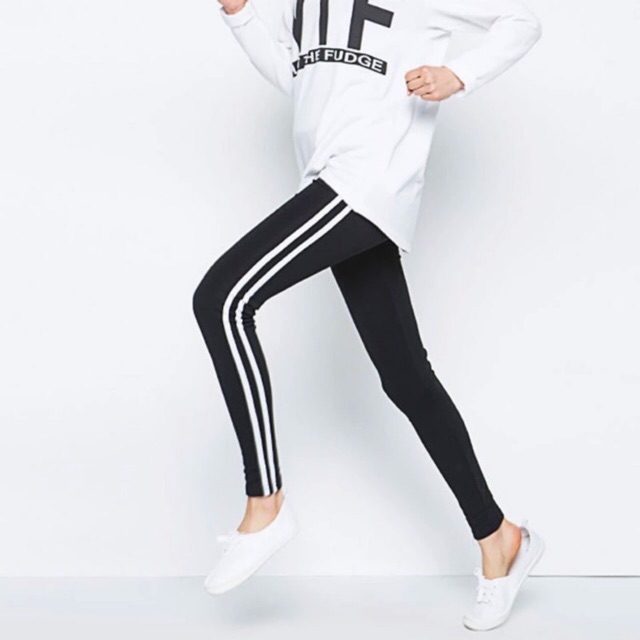 Chamele Celana training Sport legging hitam dengan 2 Chamele Celana training Sport legging hitam dengan 2