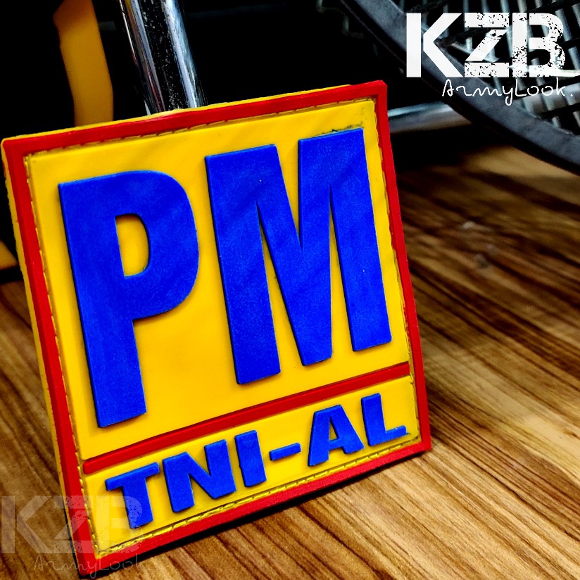 Patch Rubber Velcro-Emblem Karet PM TNI AL