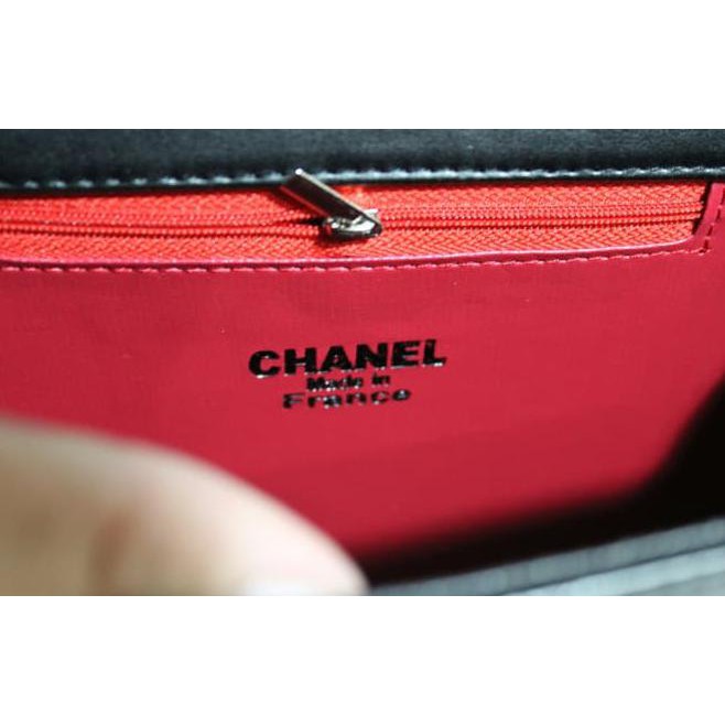 7FN7 TAS TALI RANTAI BRANDED CHANEL BOY MAXI UKURAN BESAR 30 CM WARNA HITAM KBPH