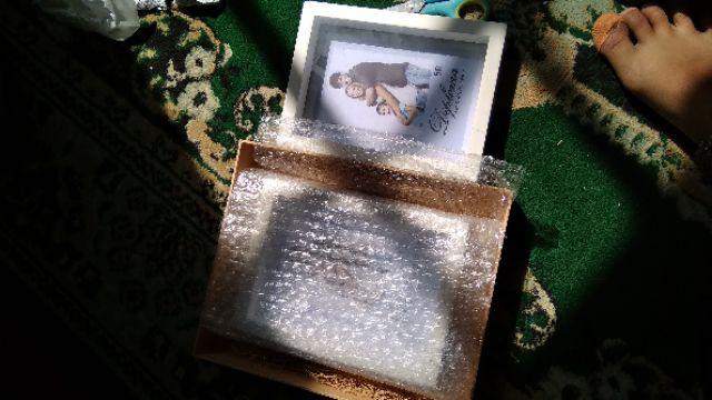 Bingkai Foto Kayu  Solidwood 5r /frame Minimalis/pigura Kaca