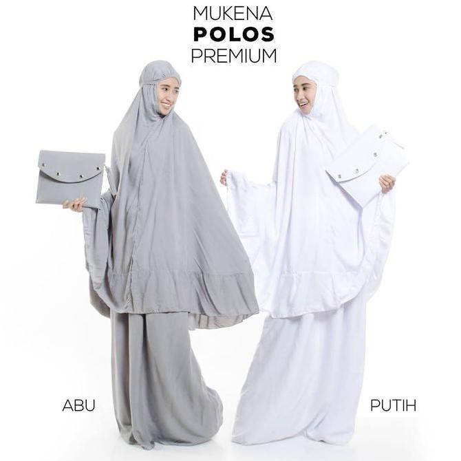 MUKENA DEWASA PREMIUM POLOS - PUTIH