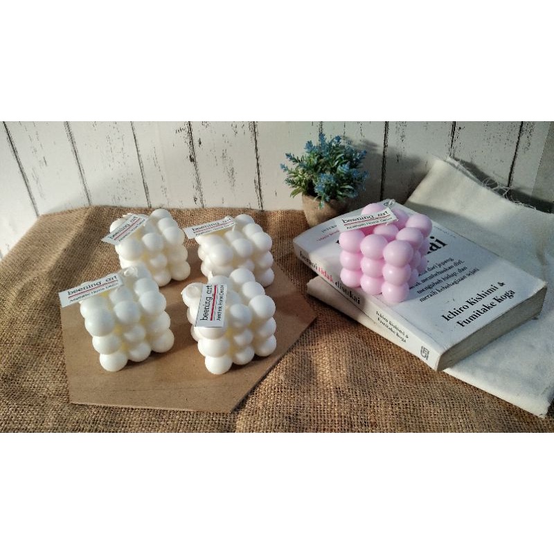 Aesthetic Candle Bubble Cube Korean Style Lilin Bubble Cube Korea Style Decorasi Aesthetic