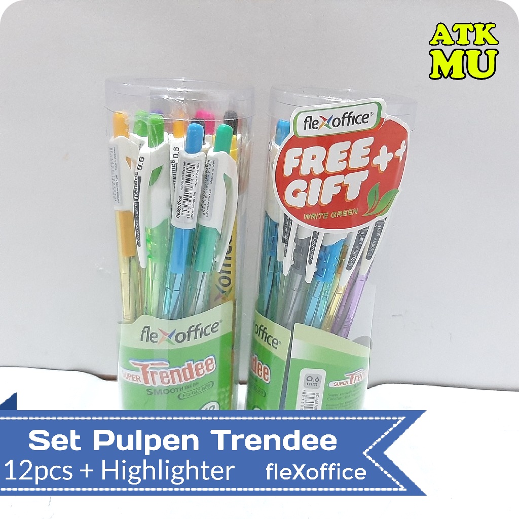 

Set Pulpen Trendee 0.6mm isi 12pcs FleXoffice