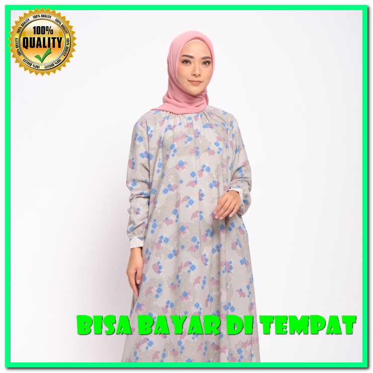 Baju Gamis Sar I Mayra Syari All Siza Fit L Eb524 /Salema AL480 Zm Zaskia Mecca - Gavia Grey Dress