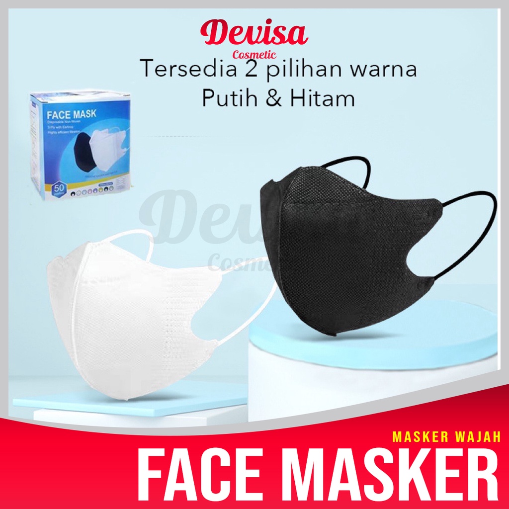 DUCKBILL MASKER / MASKER DUCKBILL GARIS / FACE MASK DUCKBILL / MASKER DUCKBILL ISI 50PCS