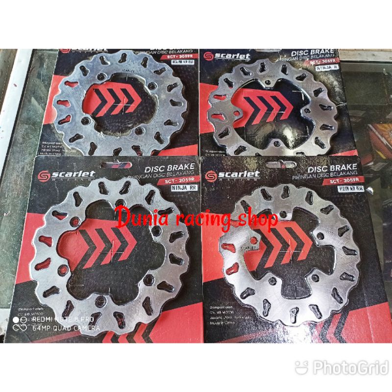 Piringan cakram depan belakang Scarlet Ninja R Ninja RR Vixion MX king Nmax Aerox Lexi Tiger CBR CB 150 Supra GTR New Megapro Sonic 150 MX New NJMX  CS1 Supra 125 Blade new PCX