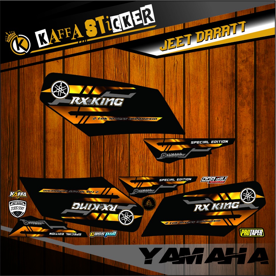 Striping Rx King - Stiker Variasi List Motor Rx King Racing Gold Emas Racing