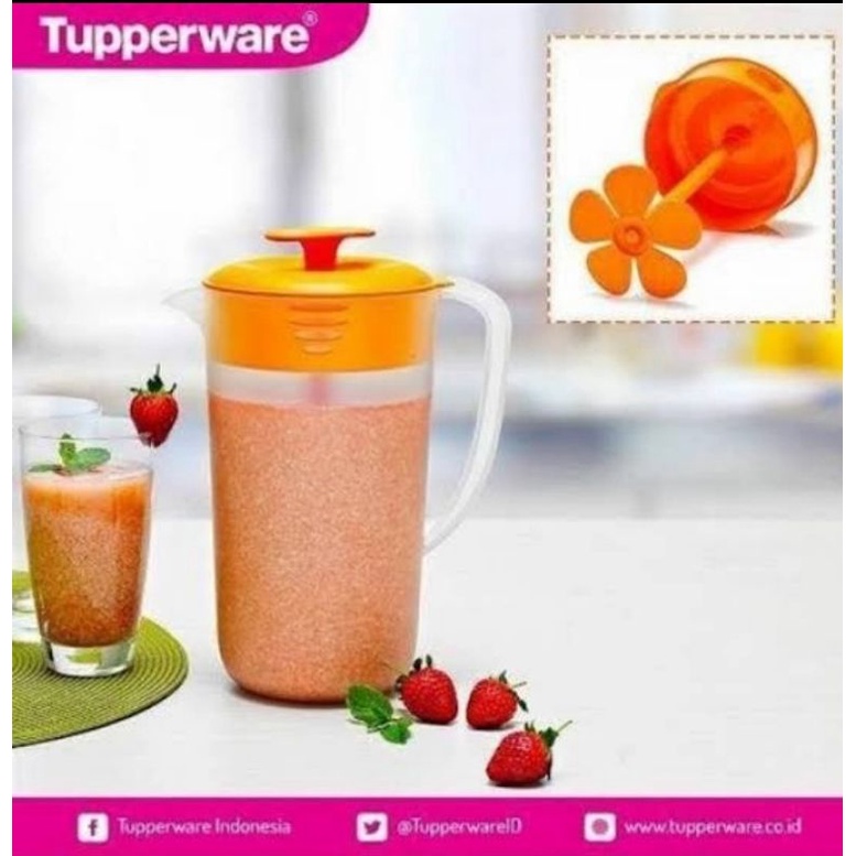 tupperware sunrise pitcher 2 liter - pitcher air - wadah air