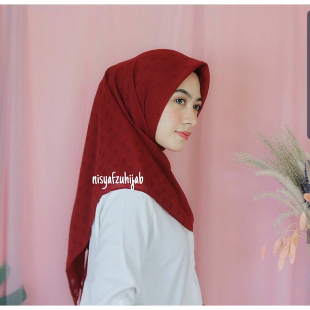 Hijab Segi Empat Burberry Waffle Premium HQ