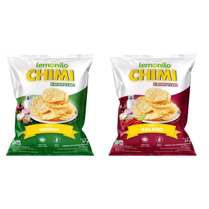 Keripik Tempe Lemonilo Chimi Original Balado Non MSG Snack Sehat