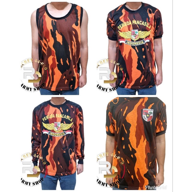 Kaos Loreng Pemuda Pancasila PP Lengan Pendek Panjang