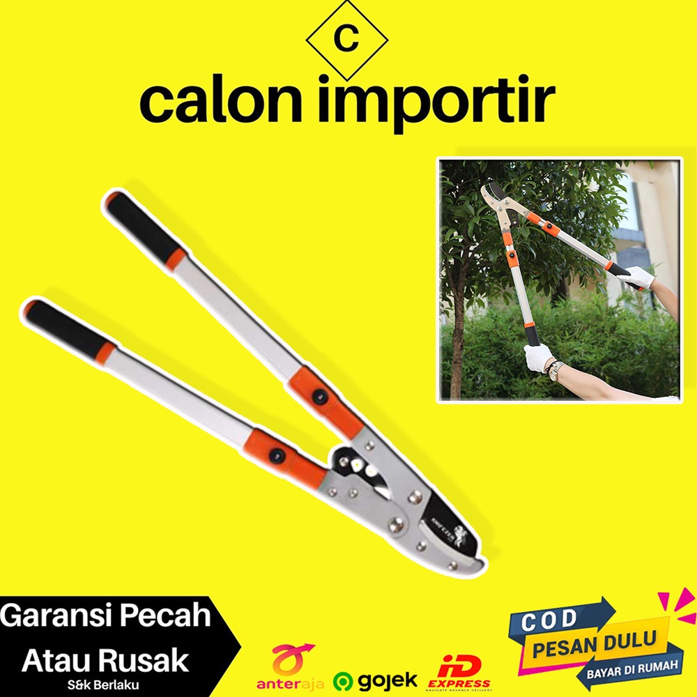 

Gunting Ranting Berkebun Tajam Telescopic Garden Pruning Shear Scissors Teleskopik Mata Pisau Berkualitas Ergonomis