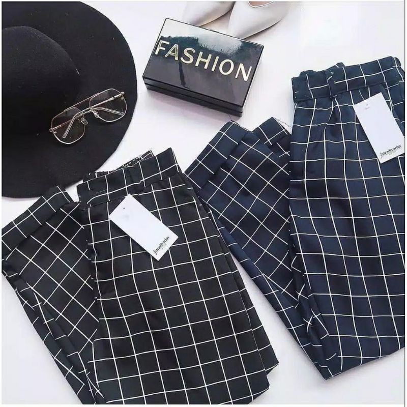 CELANA WANITA NUNA PANTS/CELANA KOTAK TARTAN TERBARU WANITA/BAHAN FLANEL