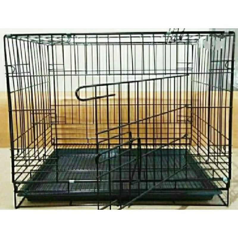 KANDANG KUCING BESI LIPAT TINGKAT 3 / SIZE L / UKURAN 60X40X90CM FREE RODA DAN UKURAN STANDAR 60X40X50CM WARNA RENDOM-2