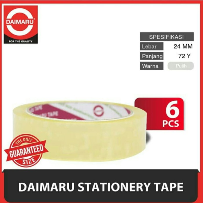 

Unik Paket 1 Slop 6 Pcs Isolasi Daimaru 24Mmx72 Yard Gilaa!!!