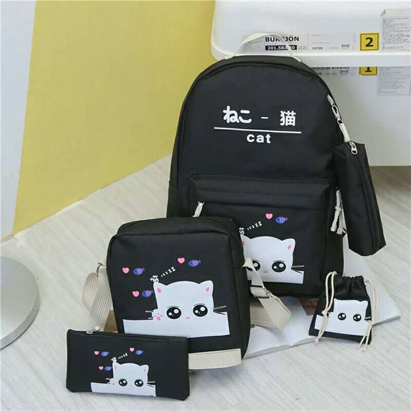 Gtf - Tas Ransel Sekolah Anak Perempuan 4in1 Set populer 2023 Fashion Stylish Tas Ransel Anak Perempuan Cewek - Tas Ransel Anak Murah Tas Sekolah Anak Sd Tk Paud