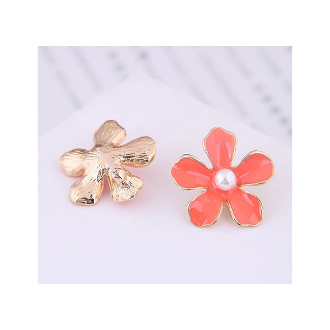 LRC Anting Tusuk Fashion Metal Flower Earrings A58791