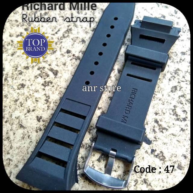 Richard Mille Tali Jam Tangan Karet Rubber Strap Kualitas Super