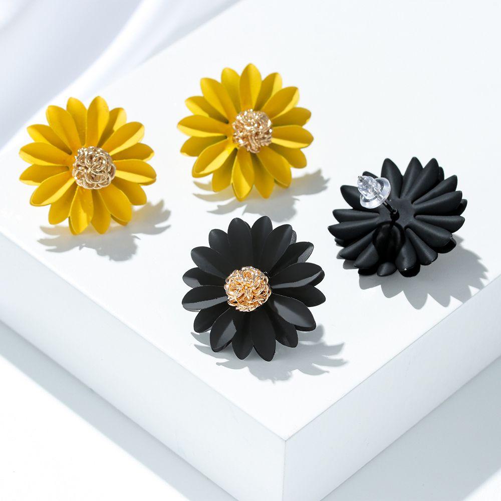 Nanas Bunga Besar Ear Stud Wanita Elegan EarDrop Pesona Perhiasan