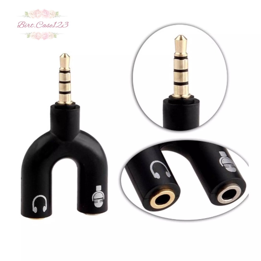 SPLITTER AUDIO / SPILTER AUDIO HP MODEL U (MIC &amp; AUDIO) / SPLITTER AUDIO U JACK 3.5MM 2 IN 1 BC6126