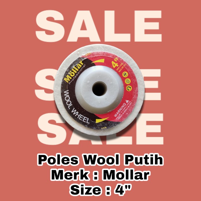 Poles Wool Putih Gerinda Poles Disc Wheel Stainless Besi Mollar