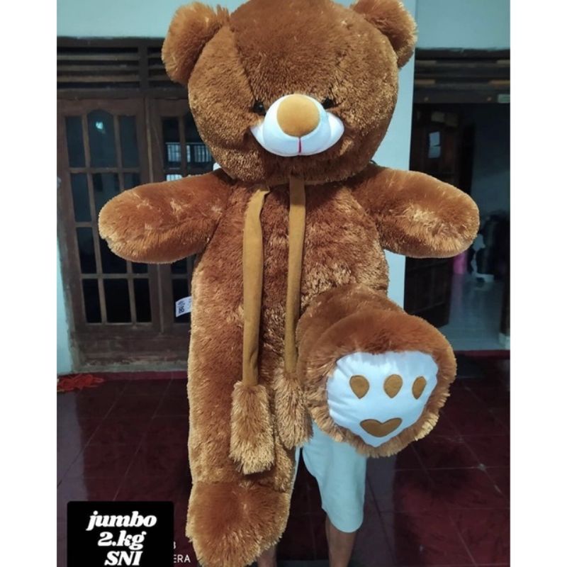 BONEKA TEDDY SYAL 90 CM JUMBO / BONEKA BERUANG TEDDY BEAR TERMURAH TERLARIS / BONEKA NGAWI