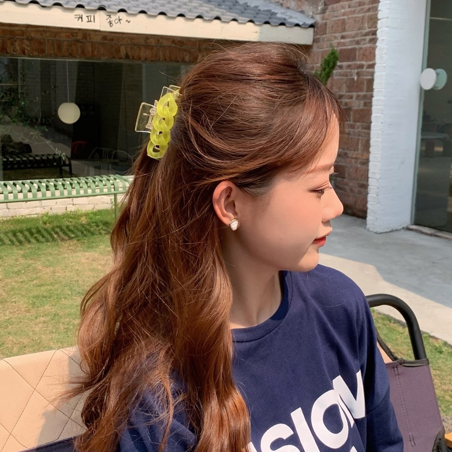 Jepit Rambut Ponytail Bahan Akrilik Warna Permen Gaya Korea Untuk Wanita