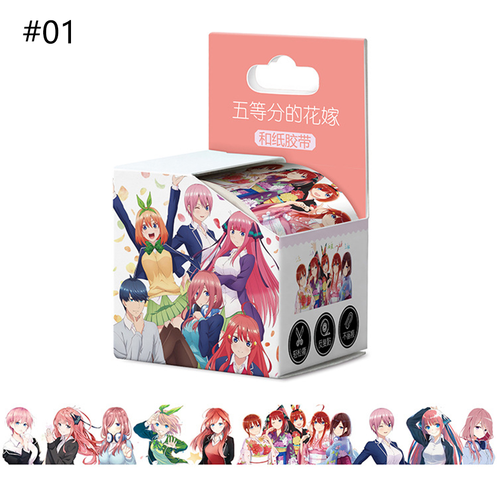 (Tk) Tape / Selotip Washi Motif Anime Ukuran 40mm X 5m Untuk Dekorasi Scrapbook / Jurnal / Diary Diy