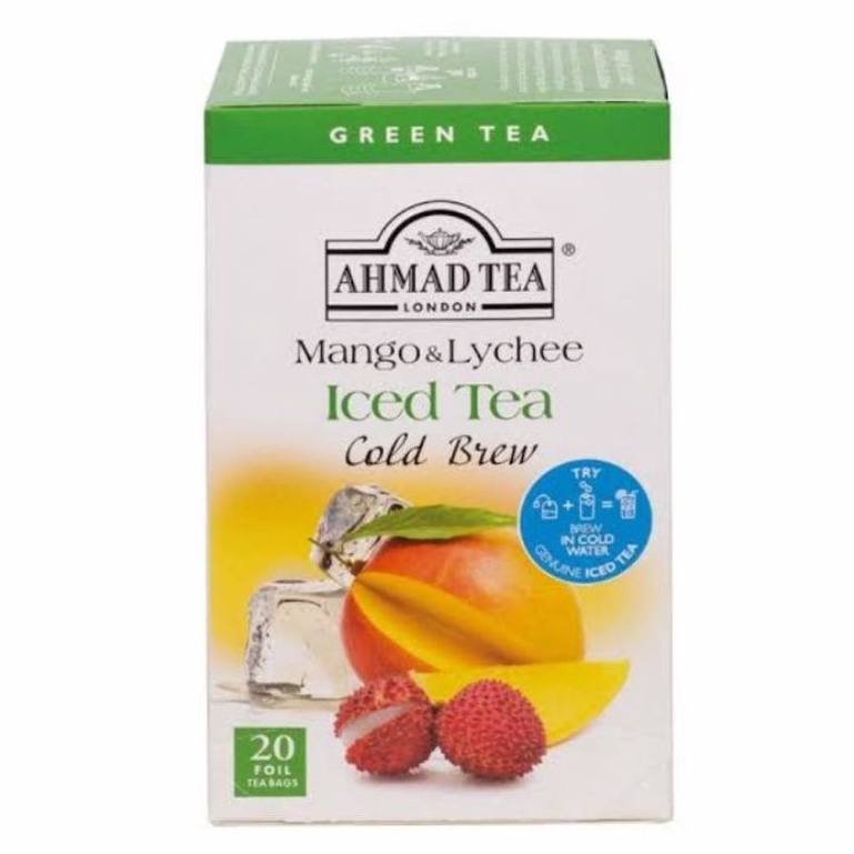 Ahmad tea mango lychee green tea per box isi 20 sachet