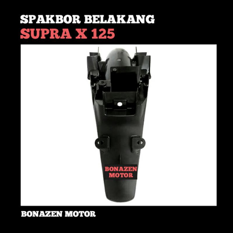 Spakbor Belakang Supra X 125 / Cover Body motor bodi hitam / Narita