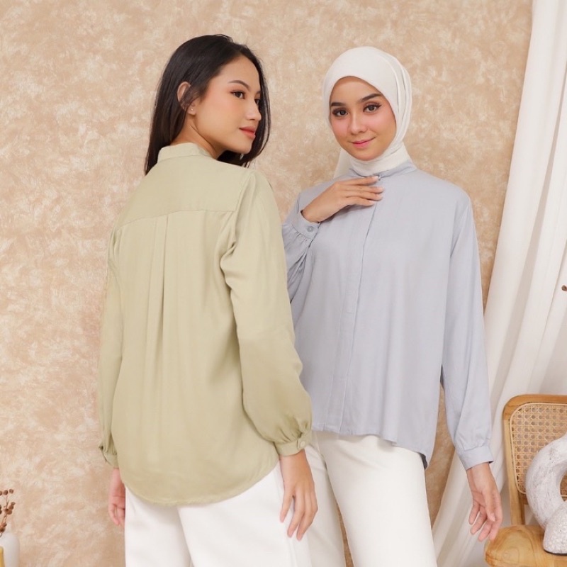 Kemeja Rayon Twill Kemeja Basic Wanita Murah Premium