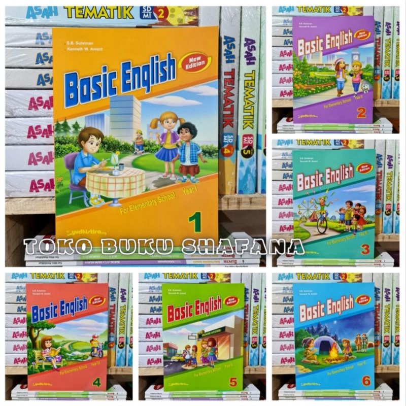 ORIGINAL!!! Buku BASIC ENGLISH NEW EDITION Kelas 1,2,3,4,5,6 SD YUDHISTIRA