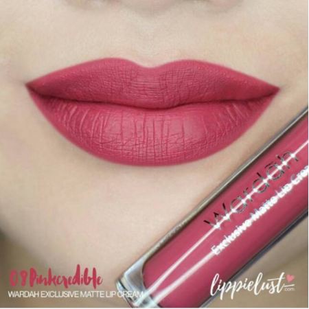 LIP CREAM WARDAH EXCLUSIVE MATTE NO.8 PINKCREDIBLE