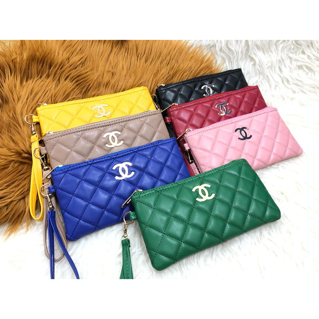 HYBRAVE - DOMPET SAPHIRE CHANNEL DOMPET WANITA CHANEL KULIT BORDIR DOMPET HP DAN KARTU WANITA / DOMP