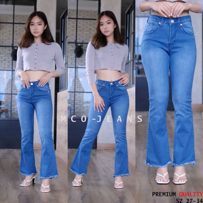 Celana Cutbray Rawis - Celana Wanita - Celana Jeans Wanita Terbaru Celana Import - SZ 27-34