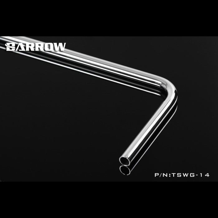 BARROW TSWG-14 14mm 90 Double Bend Cooper Chrome Metal Rigid Tube